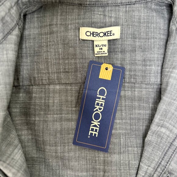 Cherokee boys’ long-sleeve button-down shirt - Picture 9 of 9